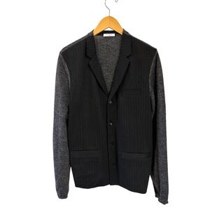 Paolo Pecora Milano Mixed Media Wool Blend Cardigan Blazer
